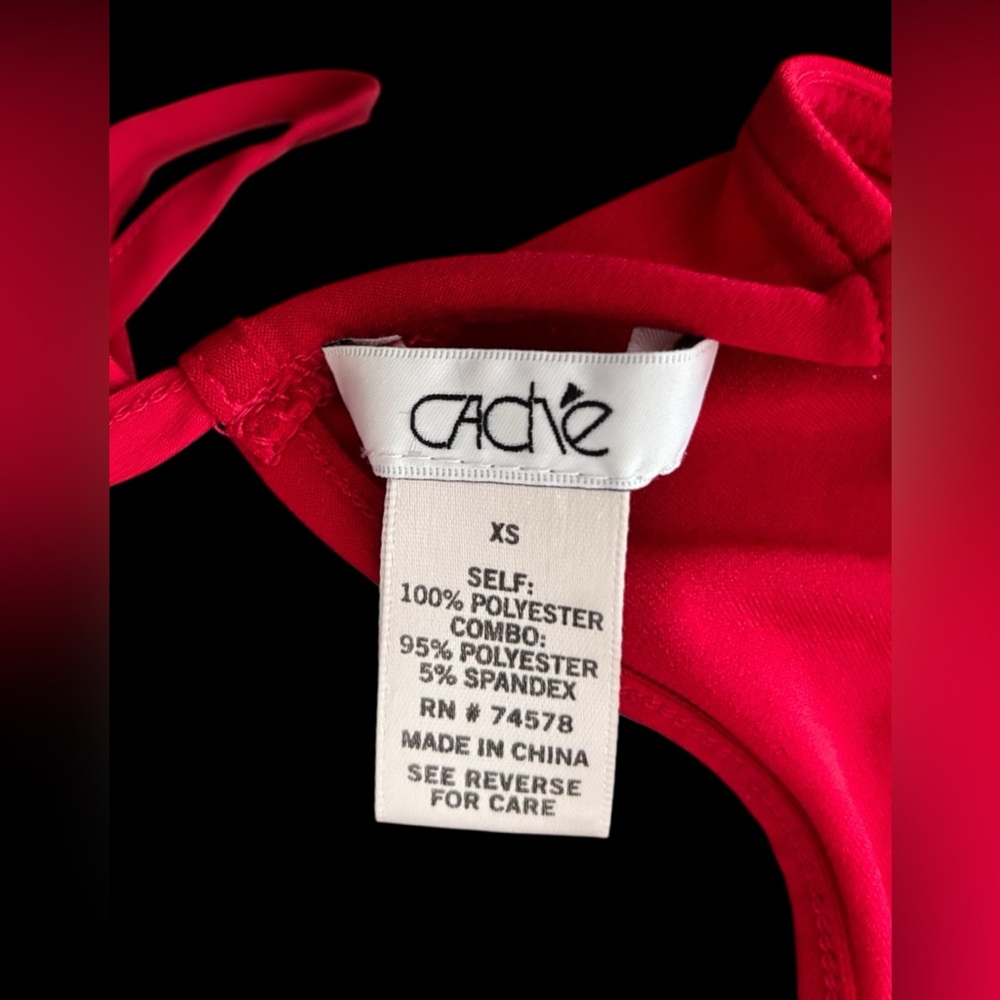 Cache Vibrant Red Halter Top - Picture 3 of 3